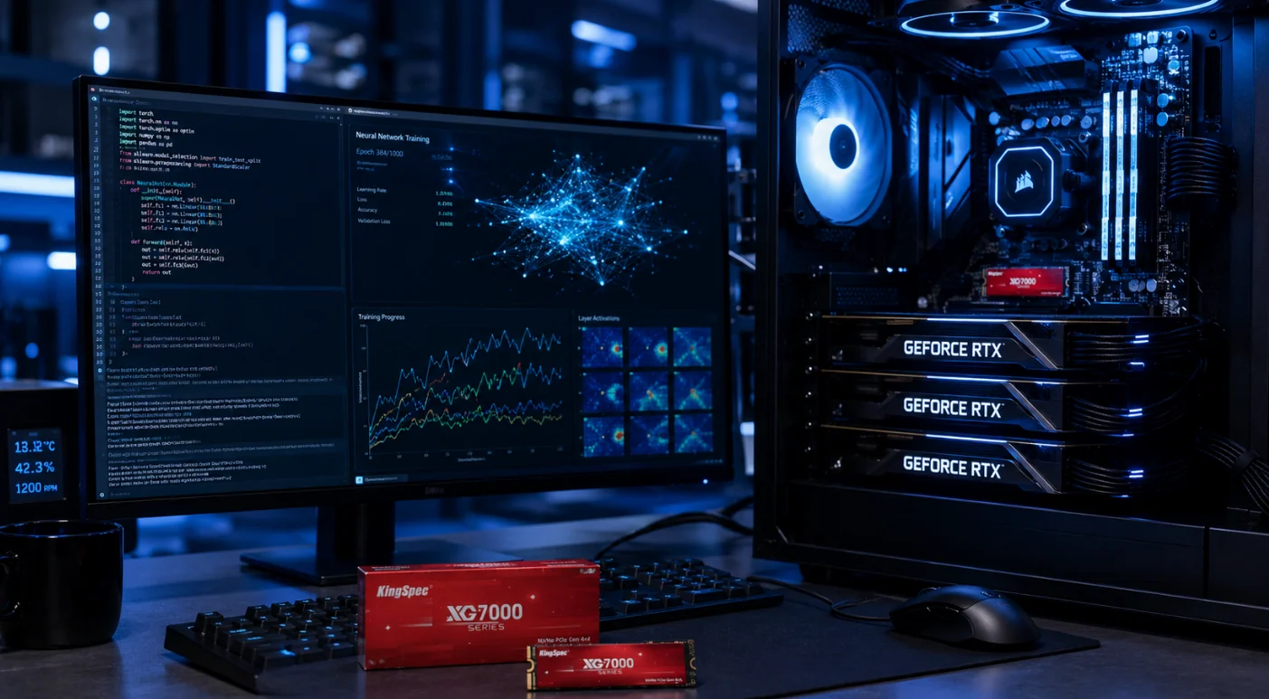 AI-optimized SSD feeding data directly to a GPU