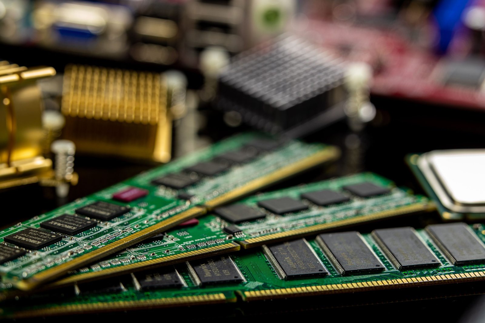 The Memory Chip Crisis is Stack of memory chips on a circuit board representing rising laptop costs